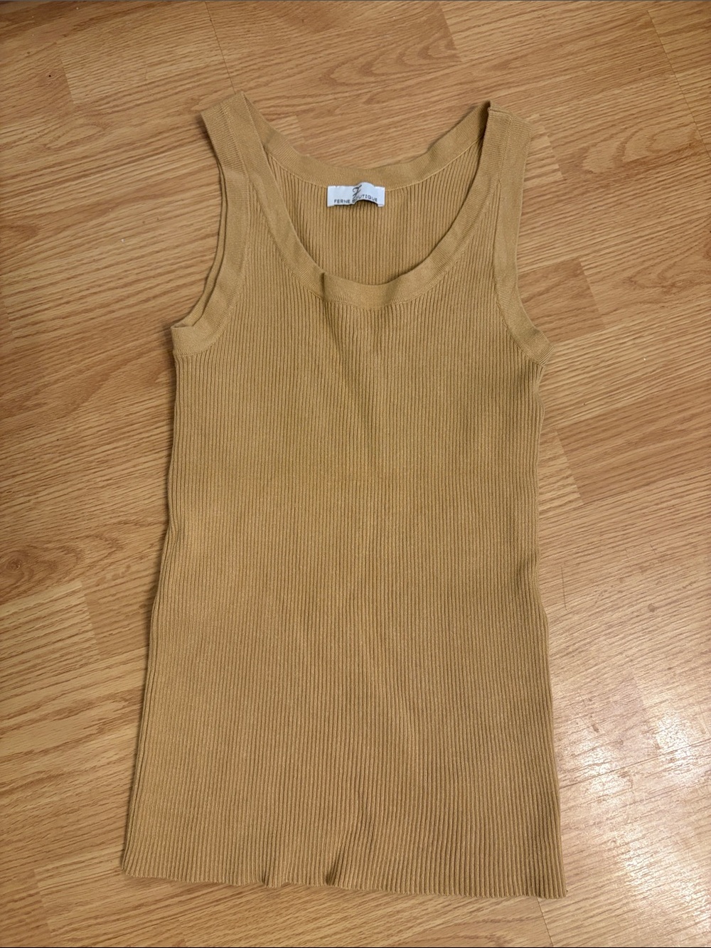 Ribbed knit Tank — Golden Ochre